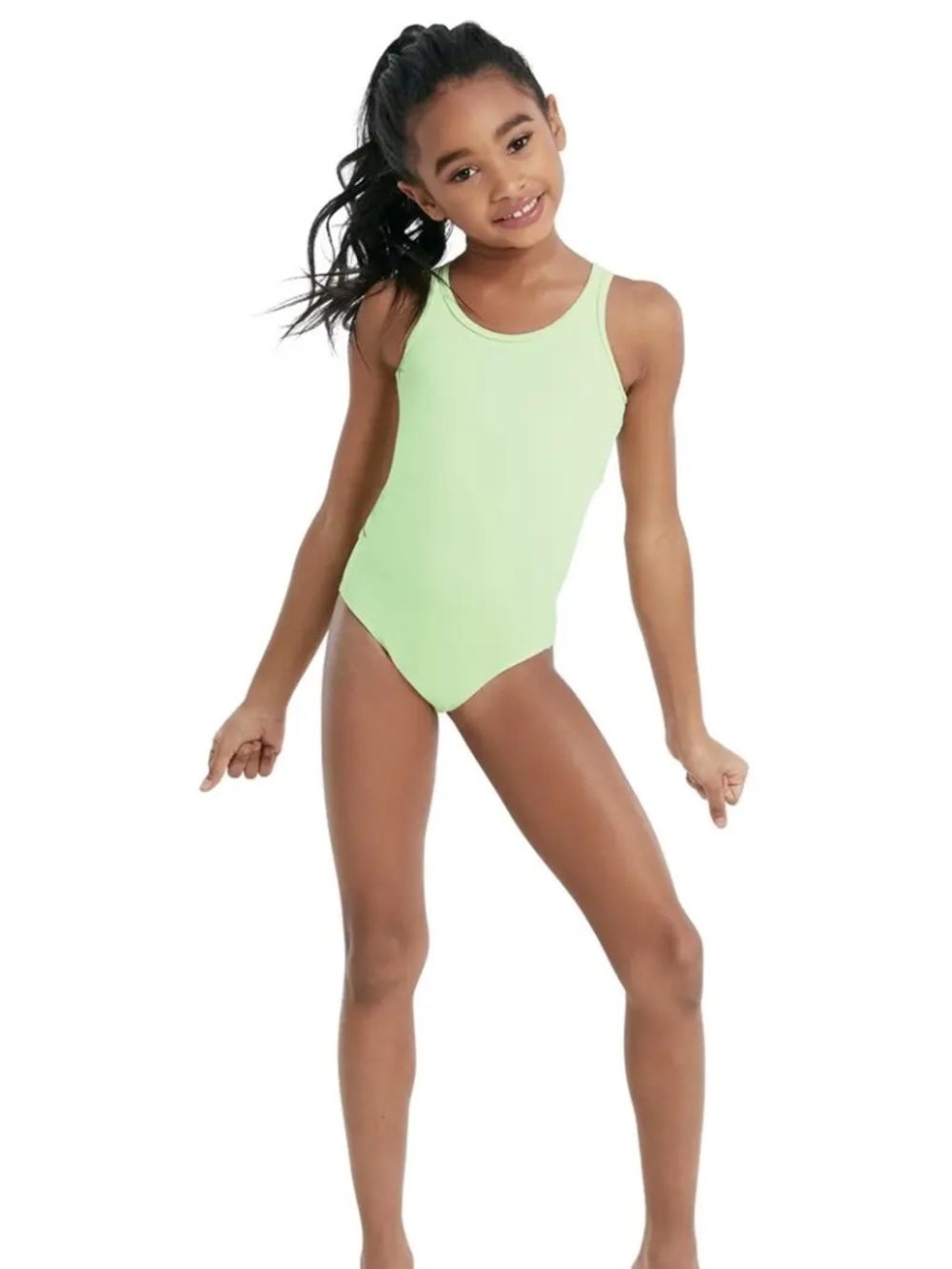Weissman Balera MT11276 Side Twist Leotard Green MC Medium Child